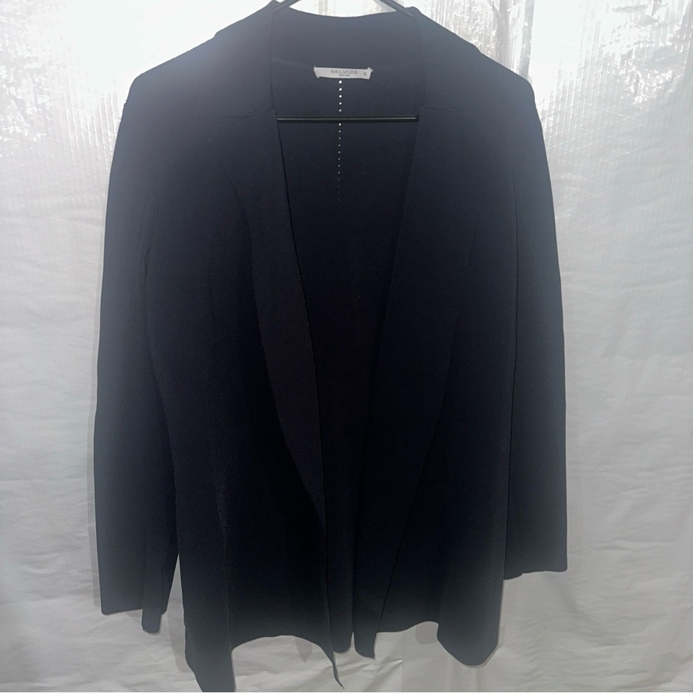 MM Lafleur Navy Open Front Blazer